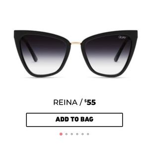 BRAND NEW Quay REINA black fade sunglasses
